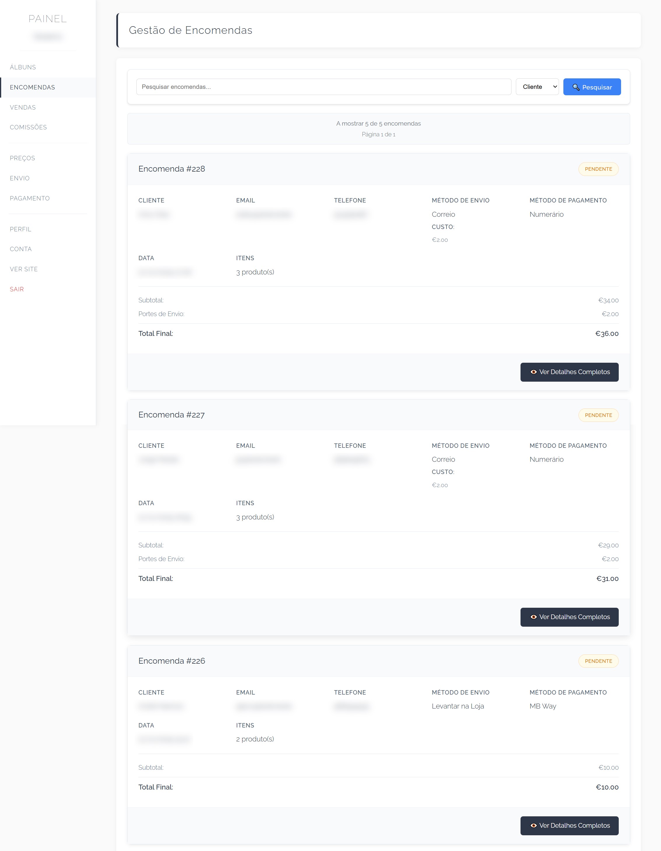 Orders Management Dashboard